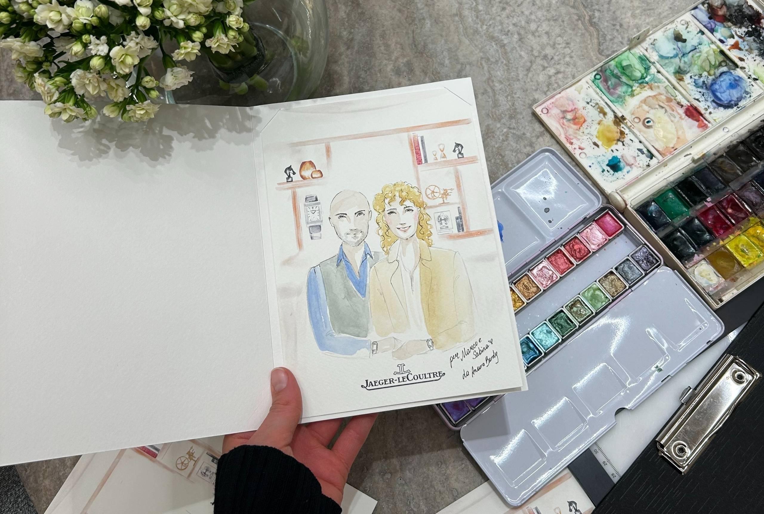 Live sketching for a boutique