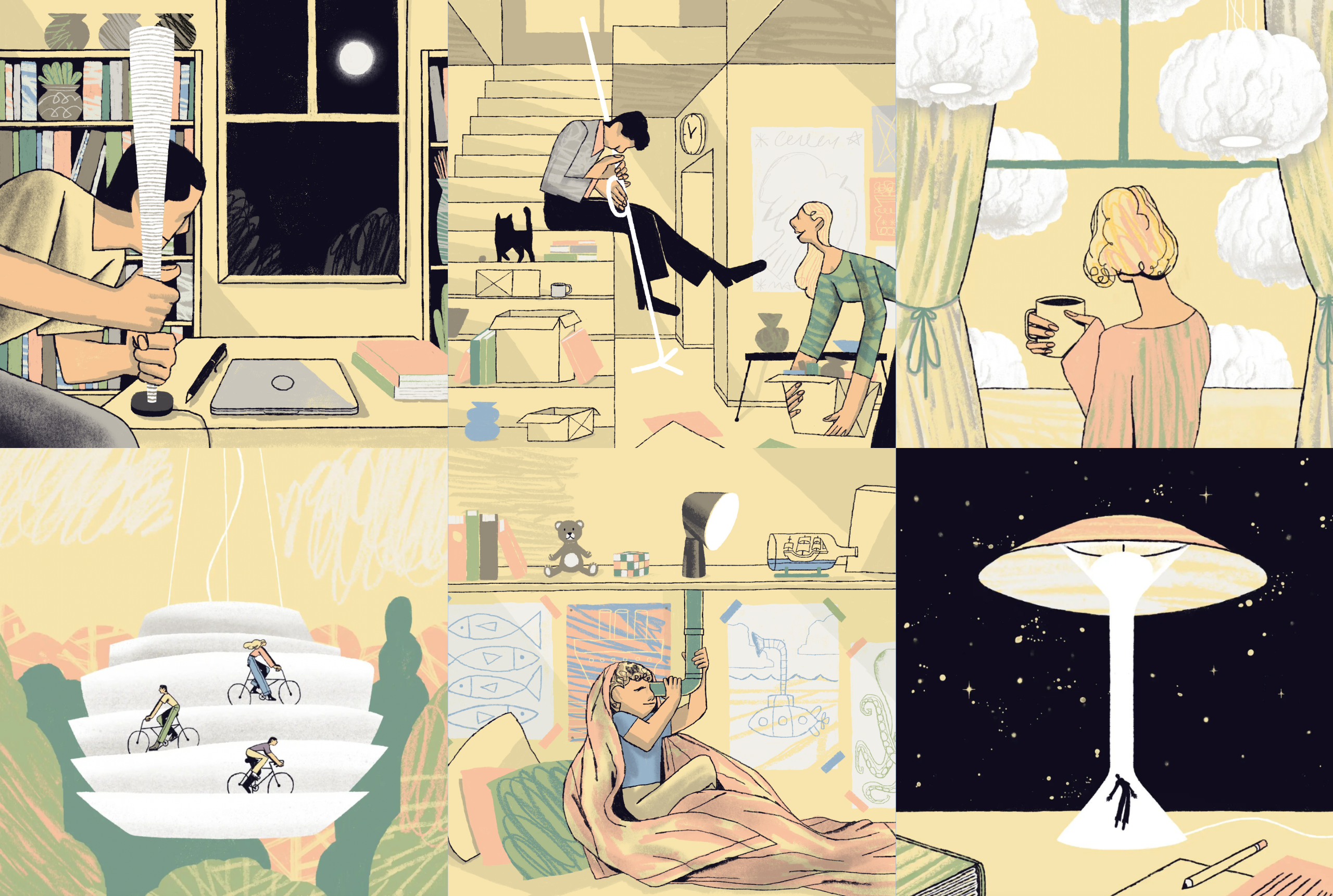 Reinterpreting Foscarini light through illustration