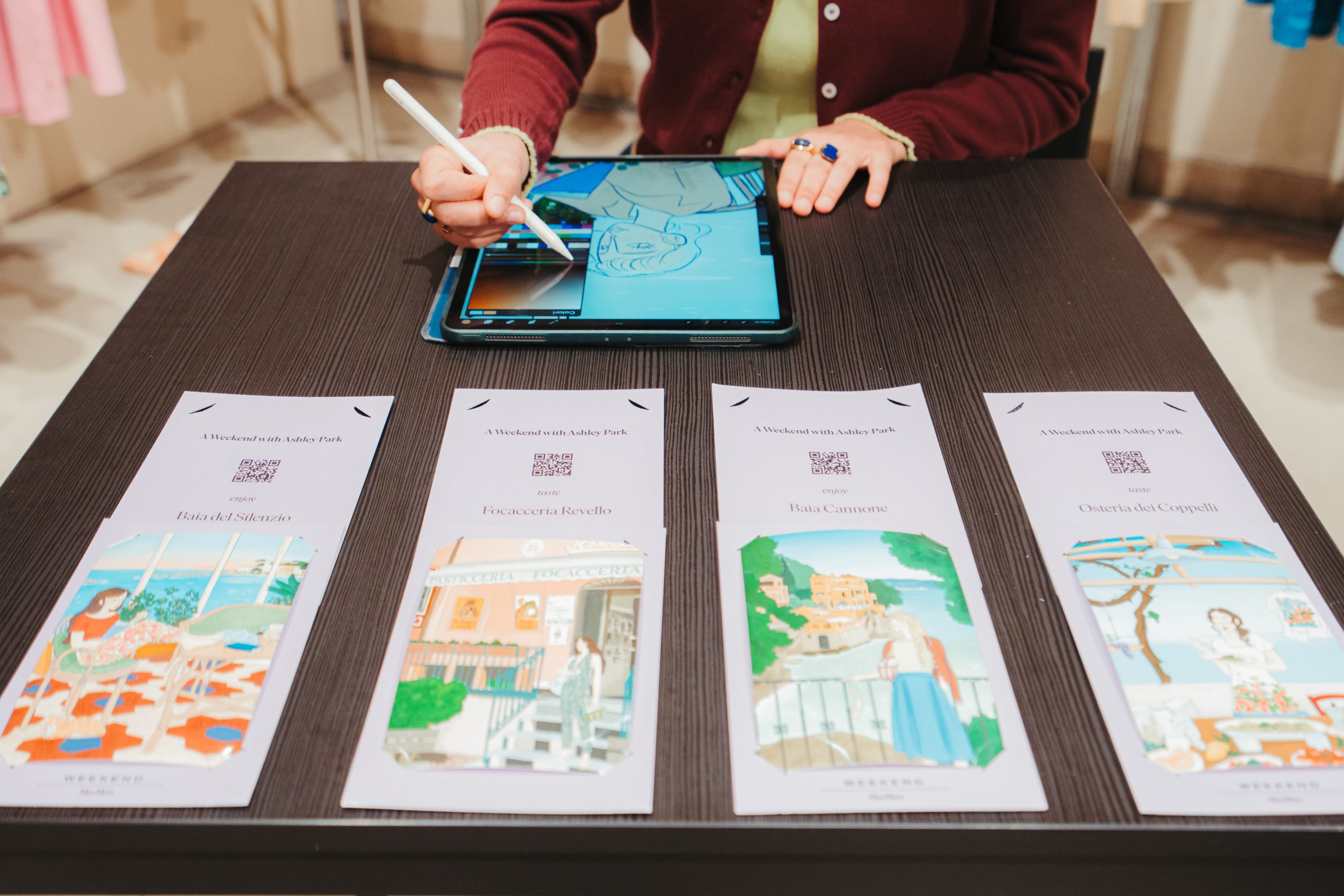 Weekend Max Mara: illustration on the road.